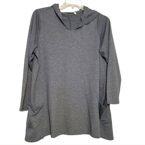 Logo Lounge | Women's Gray Relaxed Hoodie Sweatshirt (Size 1X)